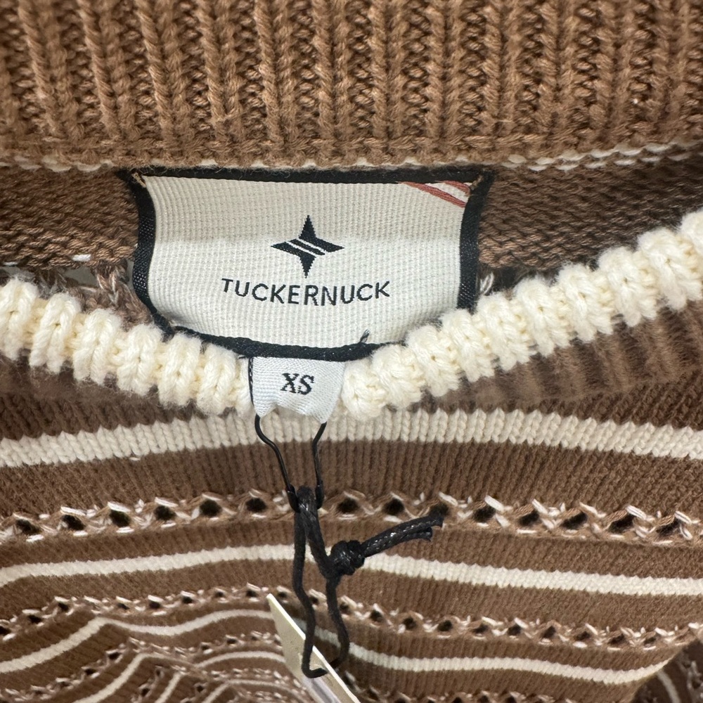 Tuckernuck Brown and Cream Striped Sweater - Picture 5 of 7